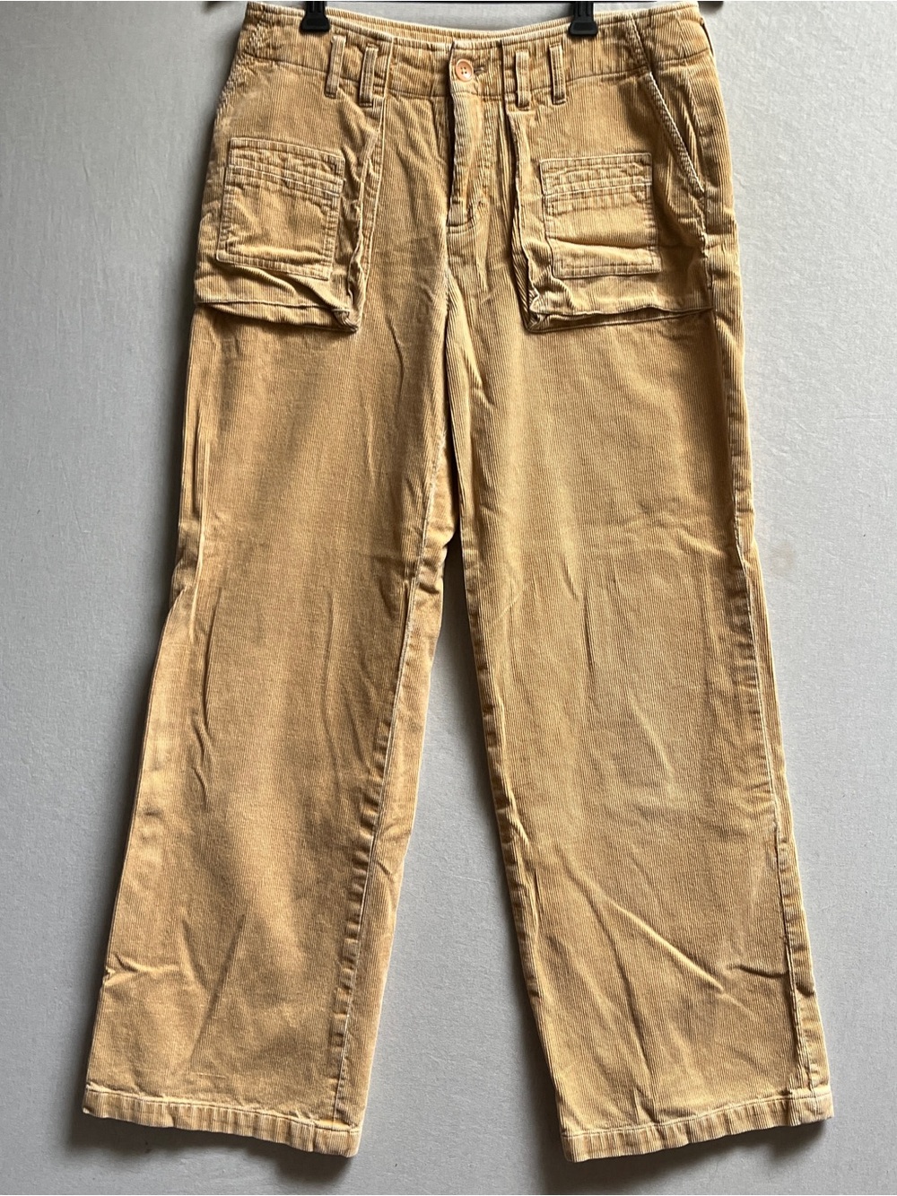 Maroon Casual Wide-Leg Corduroy Cargo Pants Size 10